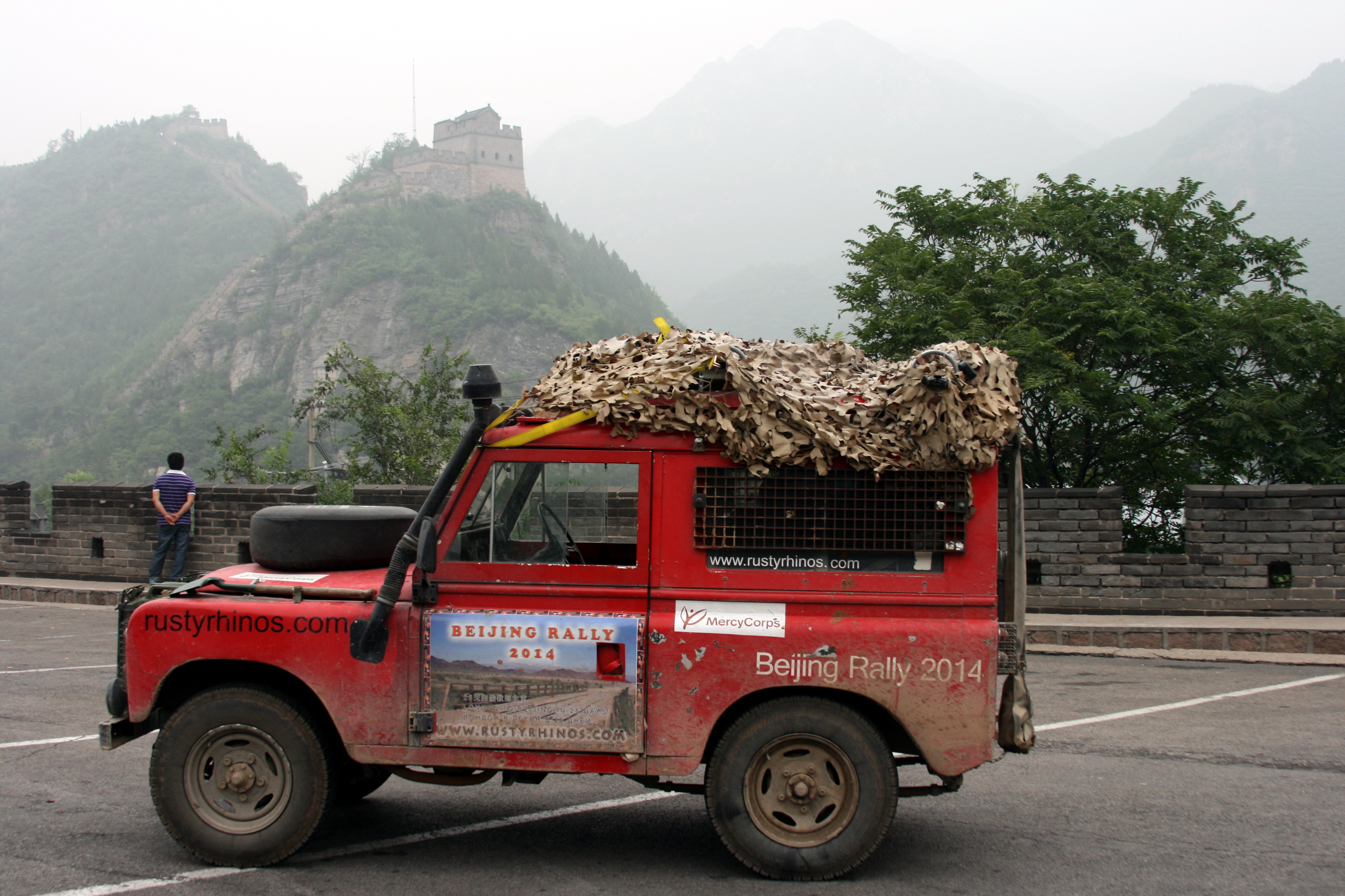 Red at the Great Wall of China in 2014